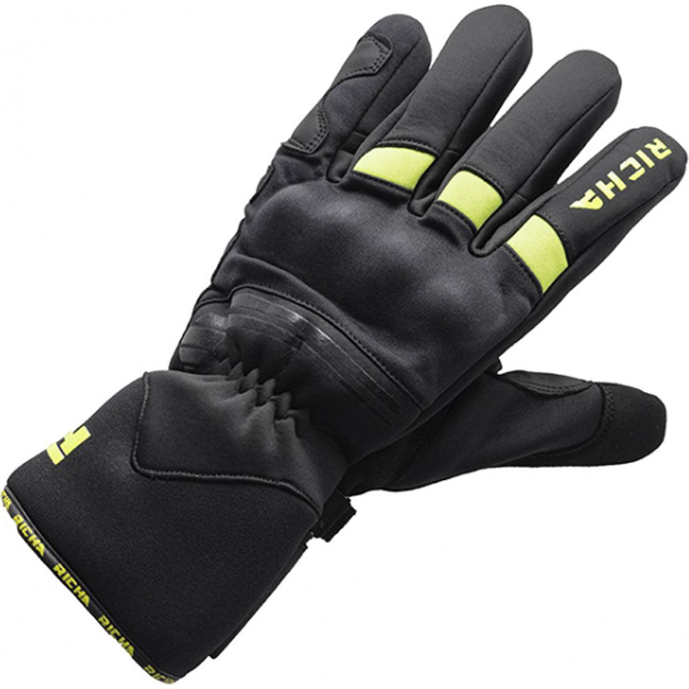 Richa Summit Evo Winter Textile Gloves Black / Fluo Yellow