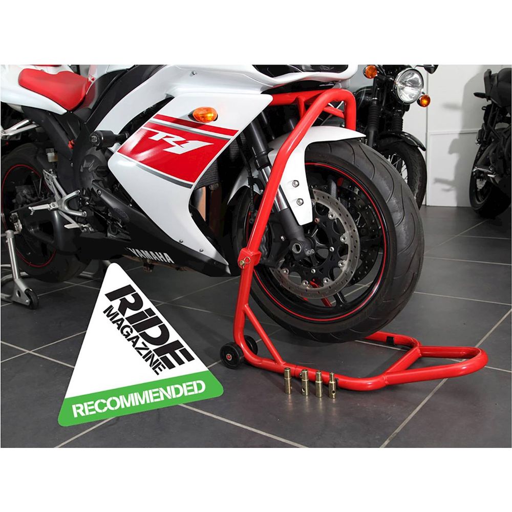 BikeTek Series 3 Front Headlift Track Paddock Stand Red