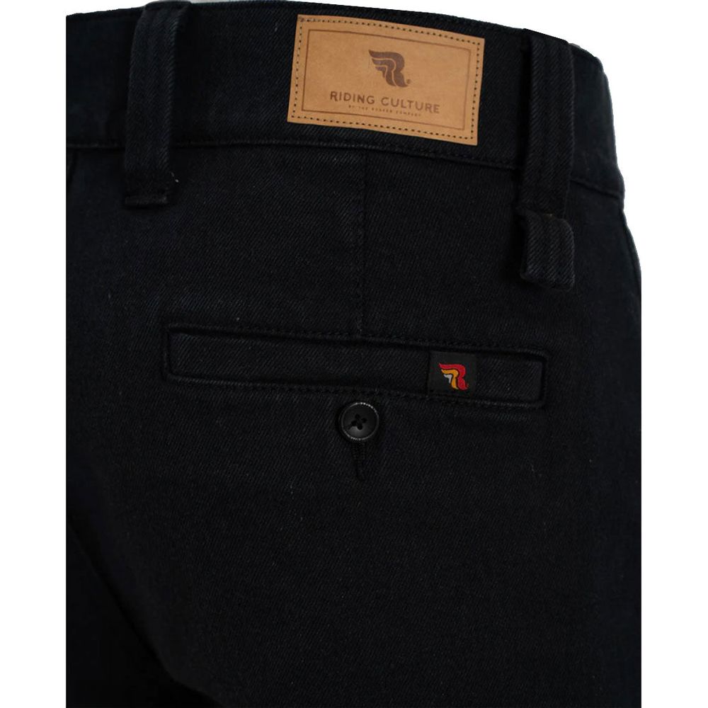 Riding Culture Riding Chinos Black  - FREE UK Shipping, FREE 365 Day Returns | Moto Central