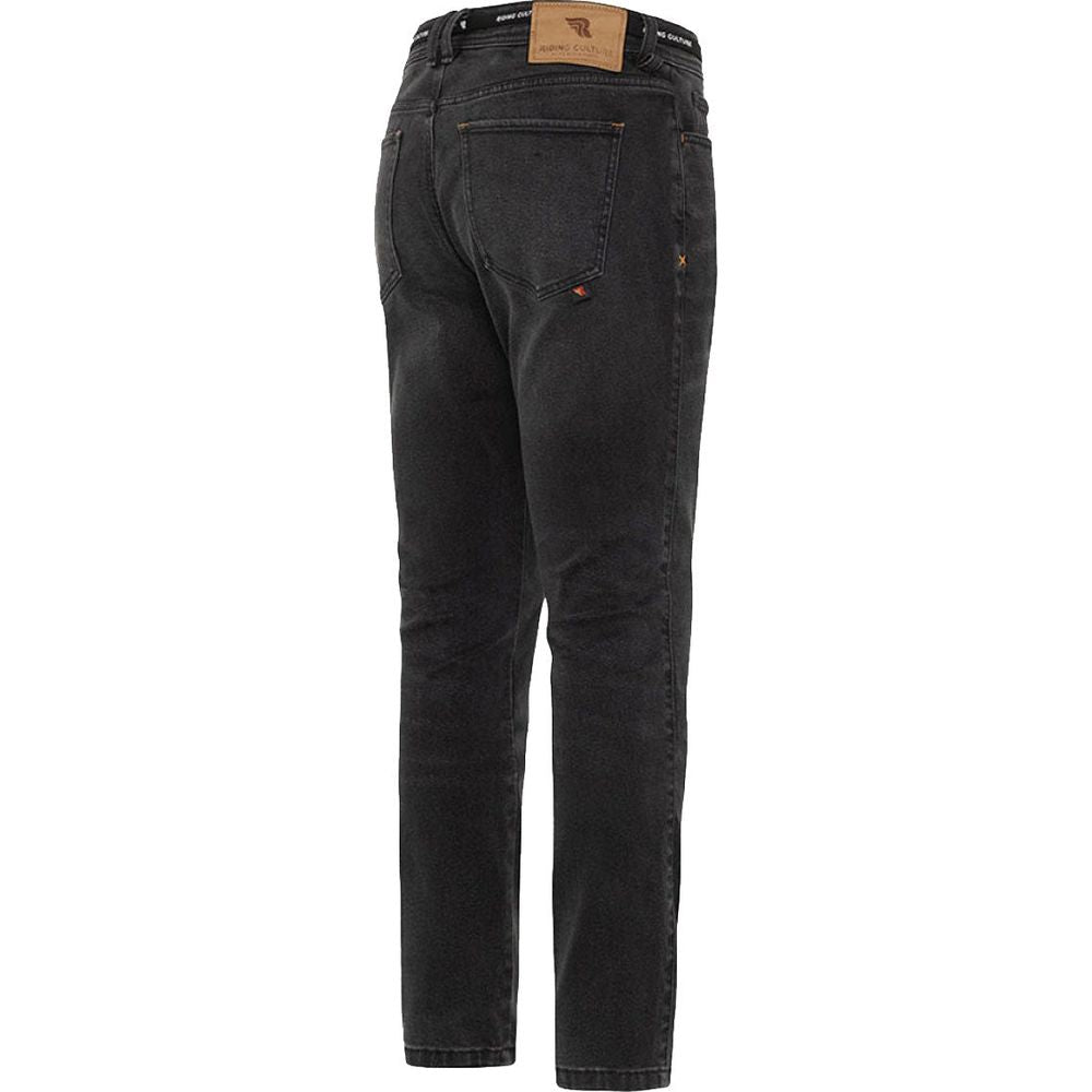 Riding Culture Tapered Slim Fit Denim Jeans Black  - FREE UK Shipping, FREE 365 Day Returns | Moto Central