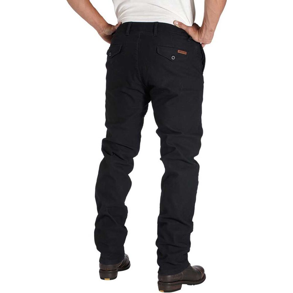 Rokker Chino Textile Trouser Black - FREE UK Shipping, FREE 365 Day Returns | Moto Central