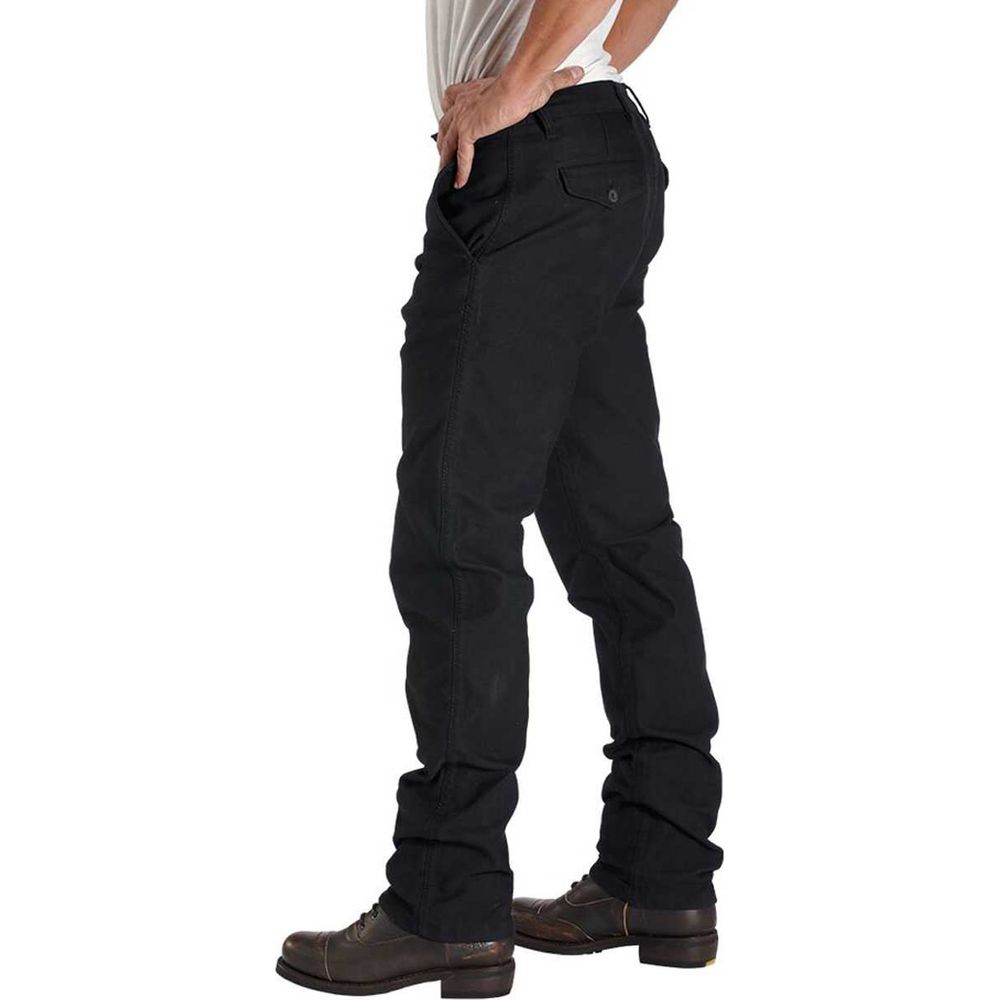 Rokker Chino Textile Trouser Black - FREE UK Shipping, FREE 365 Day Returns | Moto Central