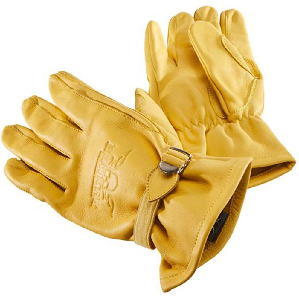 Rokker California Light Leather Gloves Natural Yellow