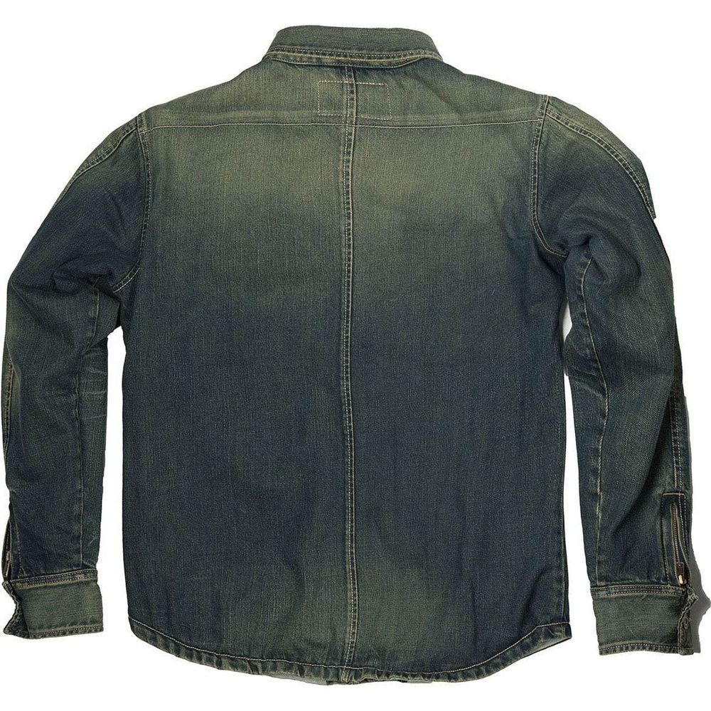 Rokker Denim Rider Shirt Green  - FREE UK Shipping, FREE 365 Day Returns | Moto Central