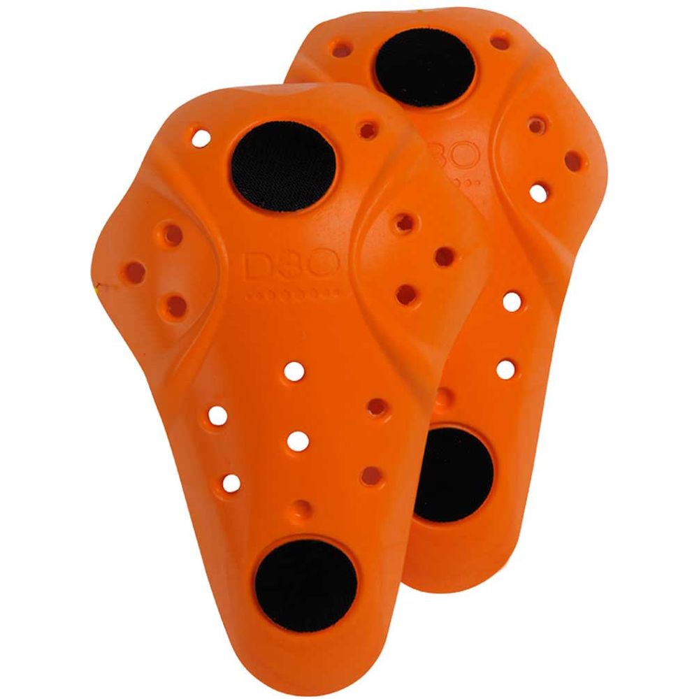 Rokker D3O Armor Velcro Knee Protectors Orange / Black