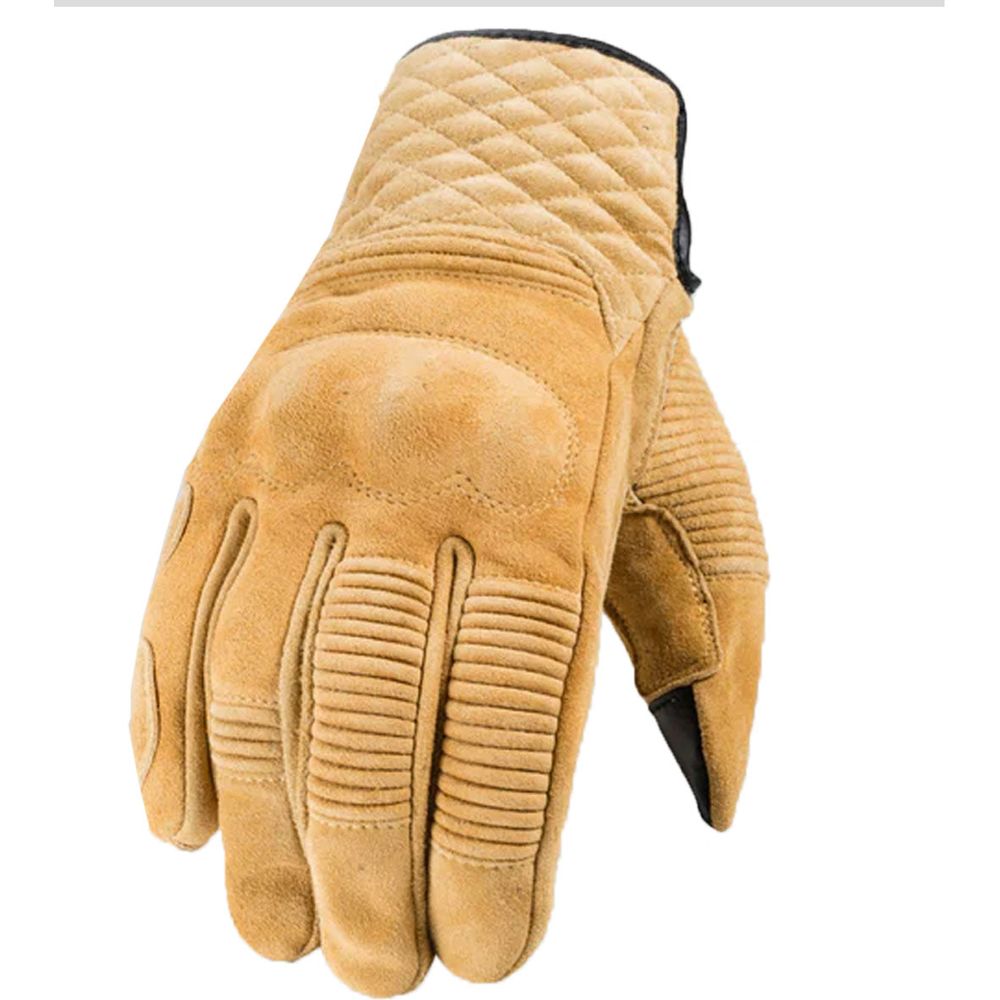 Rokker Tucson Leather Gloves Rough Beige