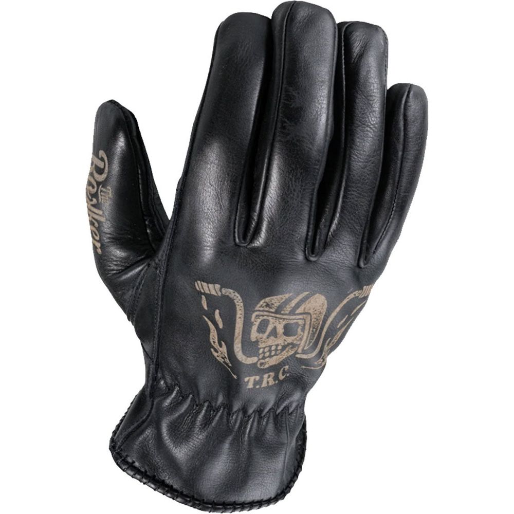 Rokker Tattoo Leather Gloves Ape Black