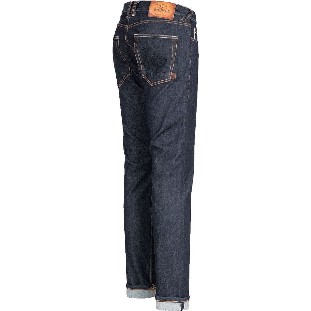 Rokker Iron Selvedge Raw Denim Jeans Blue  - FREE UK Shipping, FREE 365 Day Returns | Moto Central