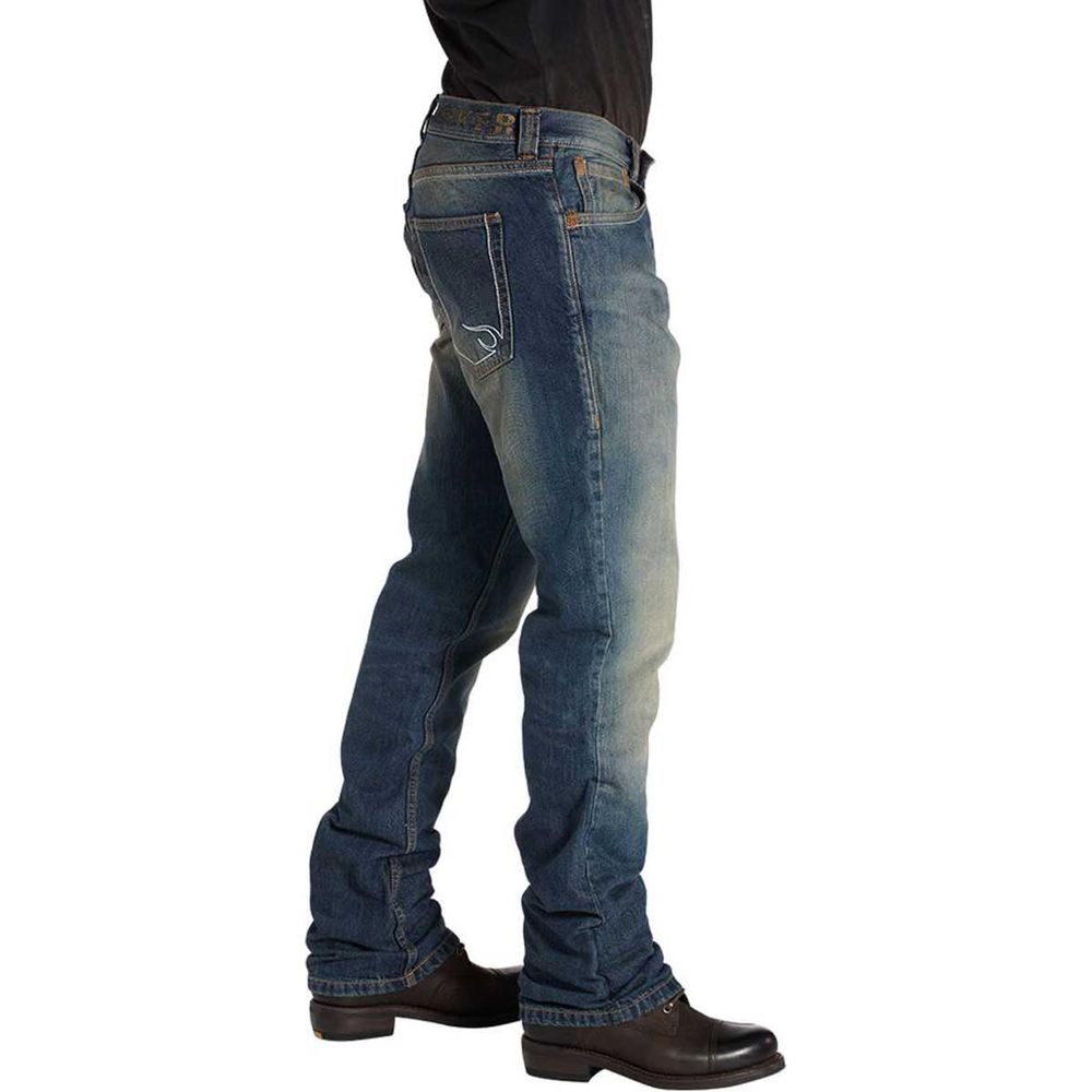 Rokker Original Denim Jeans Stonewashed Blue - FREE UK Shipping, FREE 365 Day Returns | Moto Central