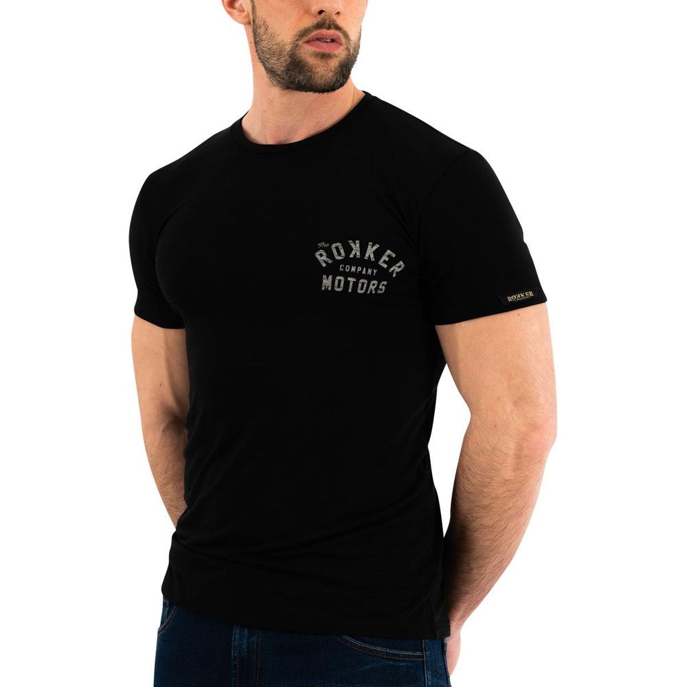 Rokker Performance Motors Patch T-Shirt Black - FREE UK Shipping, FREE 365 Day Returns | Moto Central