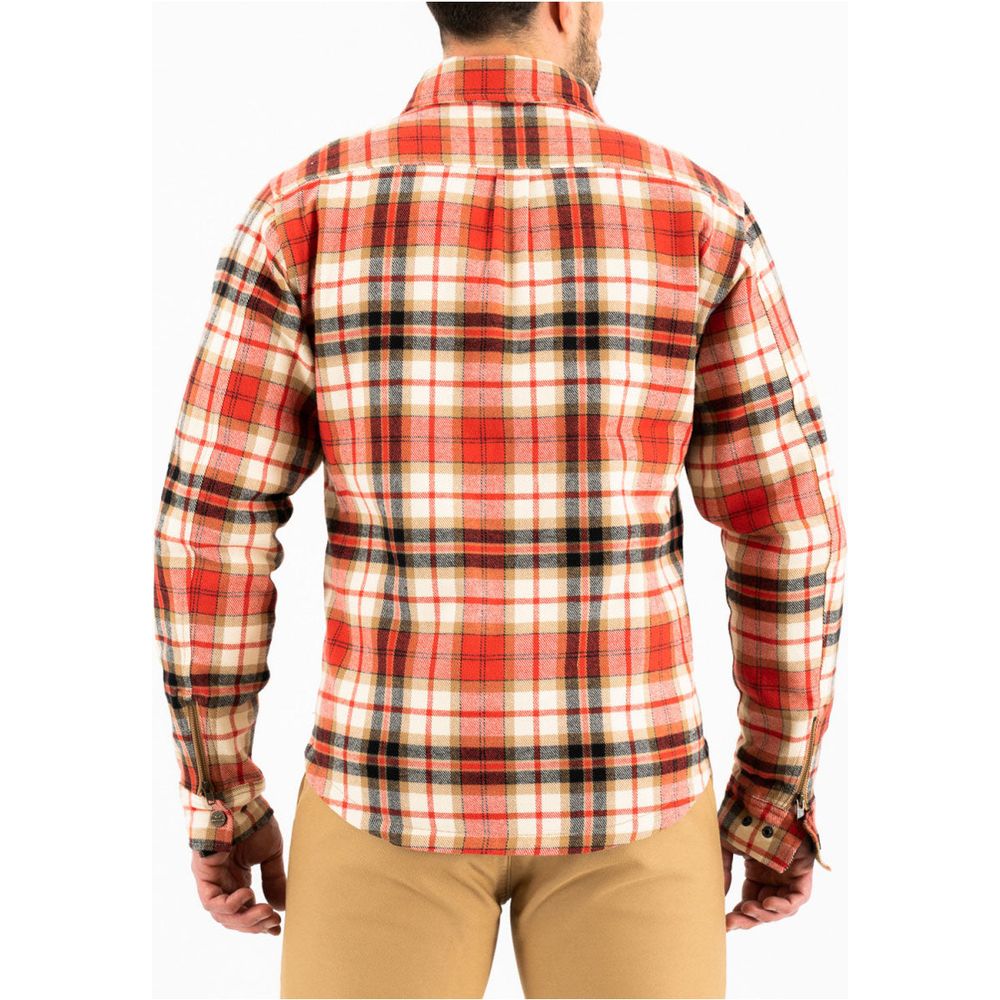 Rokker Phoenix Rider Shirt Red / Black / Beige - FREE UK Shipping, FREE 365 Day Returns | Moto Central