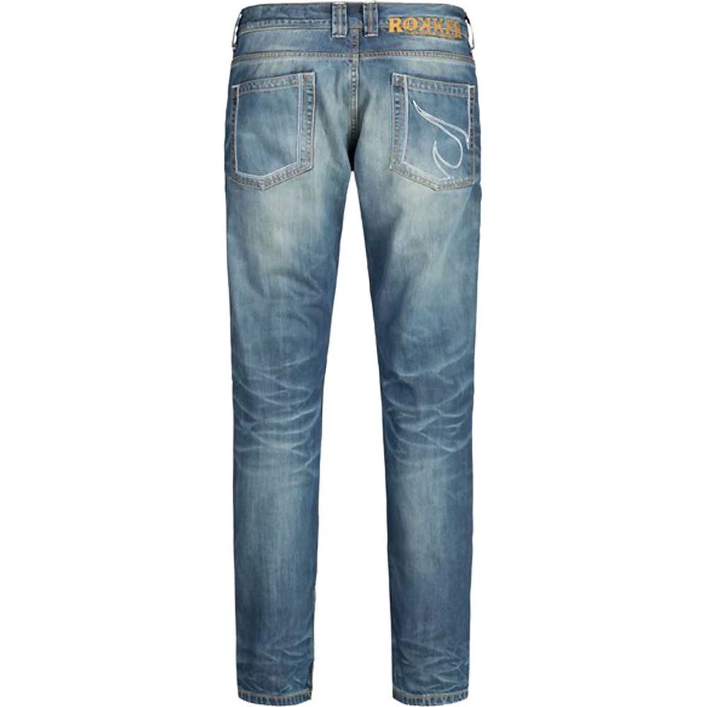 Rokker Rebel Denim Jeans Stonewashed Blue - FREE UK Shipping, FREE 365 Day Returns | Moto Central