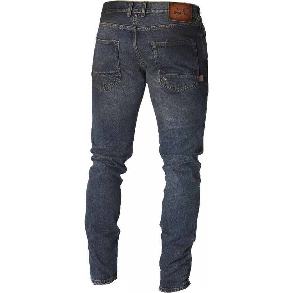 Rokker Reno Denim Jeans Deep Blue - FREE UK Shipping, FREE 365 Day Returns | Moto Central