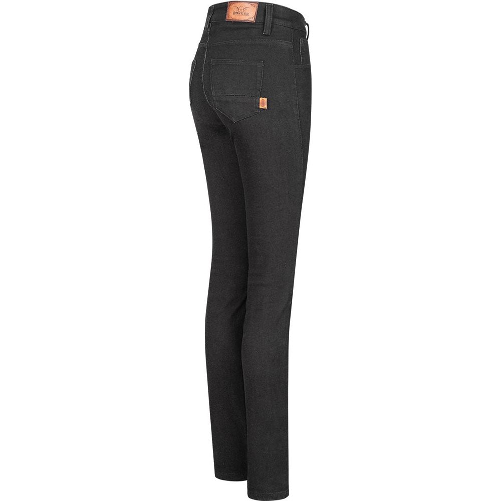 Rokker Rokkertech Ladies High Waist Denim Jeans Black - FREE UK Shipping, FREE 365 Day Returns | Moto Central