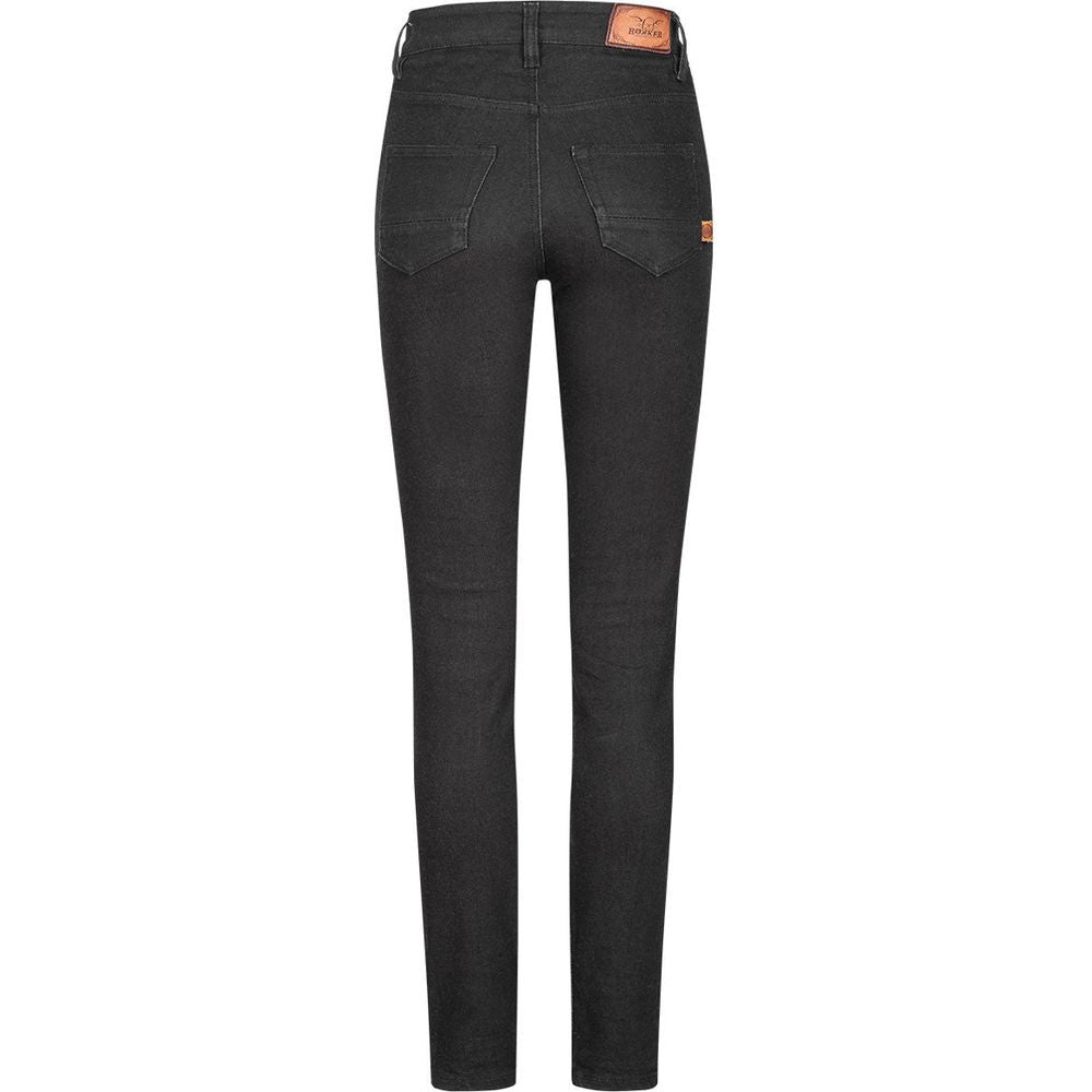 Rokker Rokkertech Ladies High Waist Denim Jeans Black - FREE UK Shipping, FREE 365 Day Returns | Moto Central