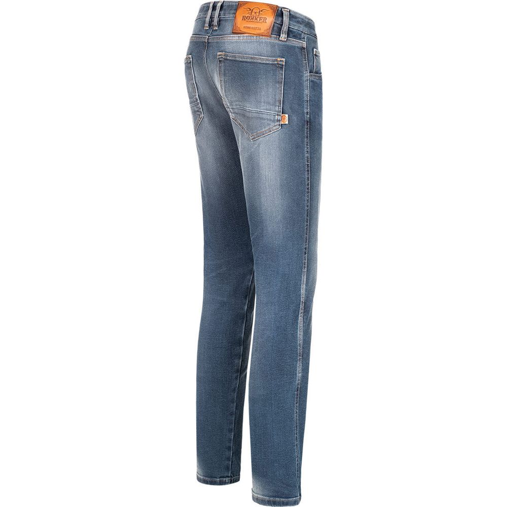 Rokker Rokkertech Tapered Slim Fit Denim Jeans Blue - FREE UK Shipping, FREE 365 Day Returns | Moto Central