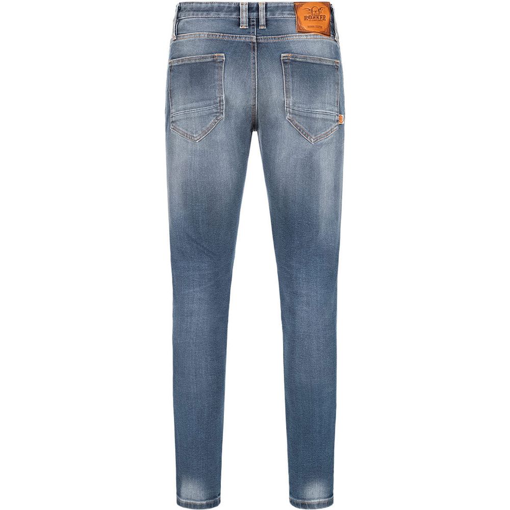 Rokker Rokkertech Tapered Slim Fit Denim Jeans Blue - FREE UK Shipping, FREE 365 Day Returns | Moto Central