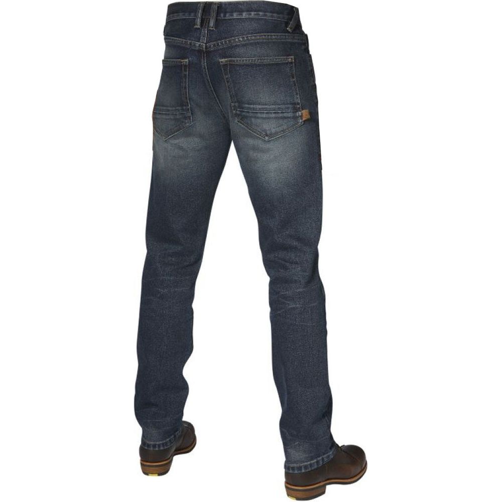 Rokker Rokkertech AAA Straight Fit Denim Jeans Washed Blue - FREE UK Shipping, FREE 365 Day Returns | Moto Central