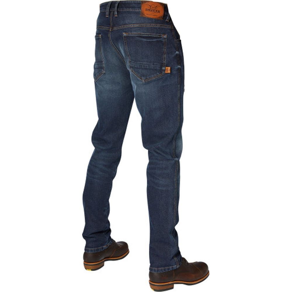 Rokker Rokkertech Tapered Slim Fit Denim Jeans Dark Blue - FREE UK Shipping, FREE 365 Day Returns | Moto Central