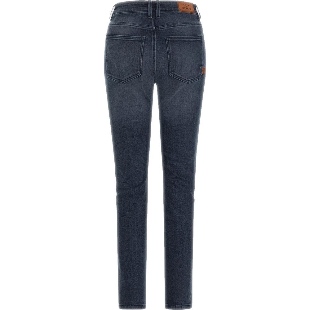 Rokker Rokkertech Ladies Mid-Rise Straight Fit Denim Jeans Blue - FREE UK Shipping, FREE 365 Day Returns | Moto Central