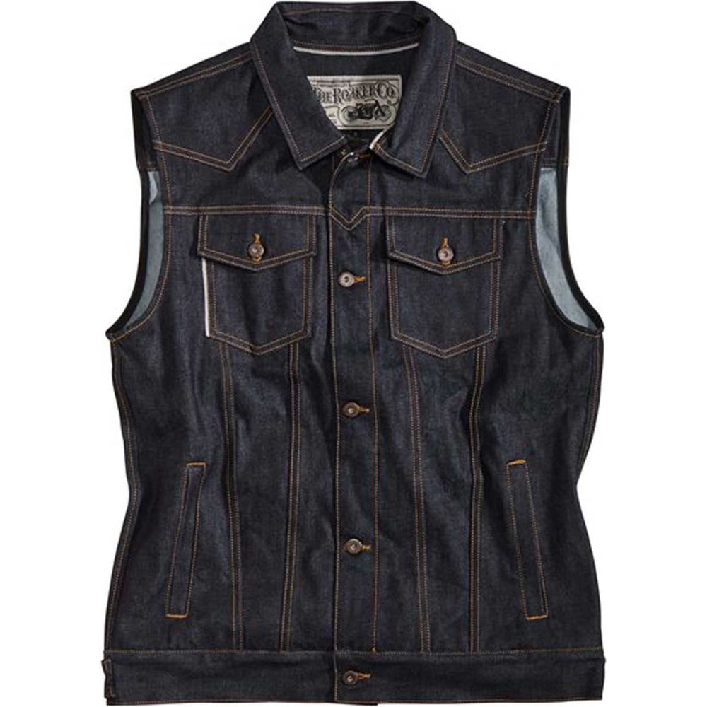 Rokker Team Denim Vest Blue