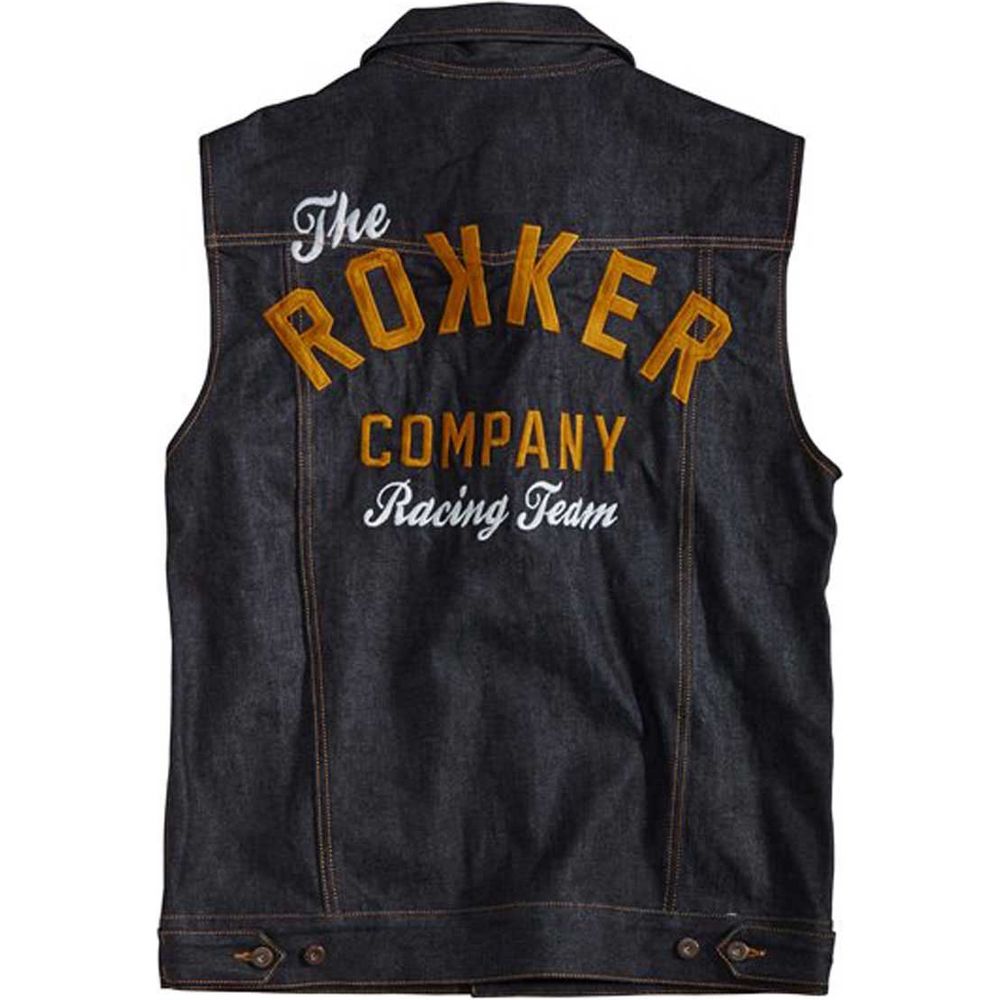 Rokker Team Denim Vest Blue