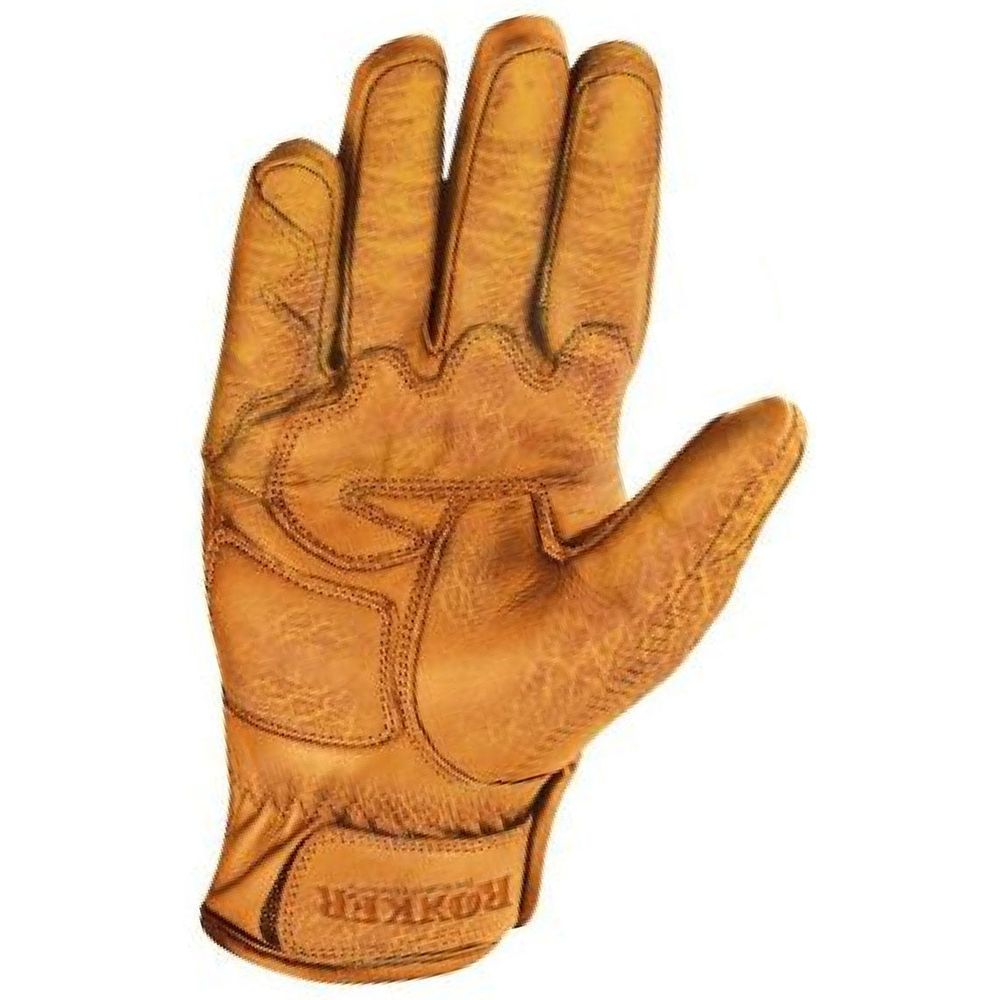 Rokker Tucson Leather Gloves Natural Yellow - FREE UK Shipping, FREE 365 Day Returns | Moto Central