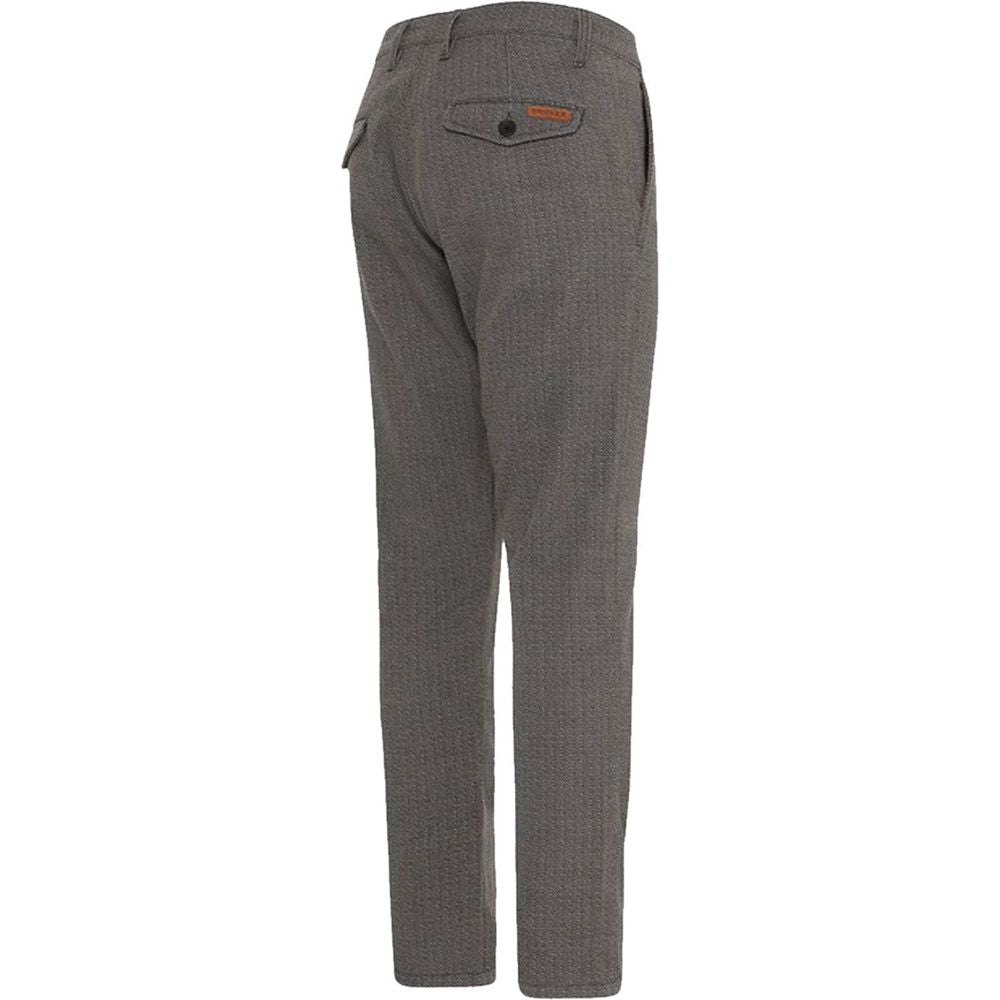 Rokker Tweed Tapered Slim Fit Chinos Grey