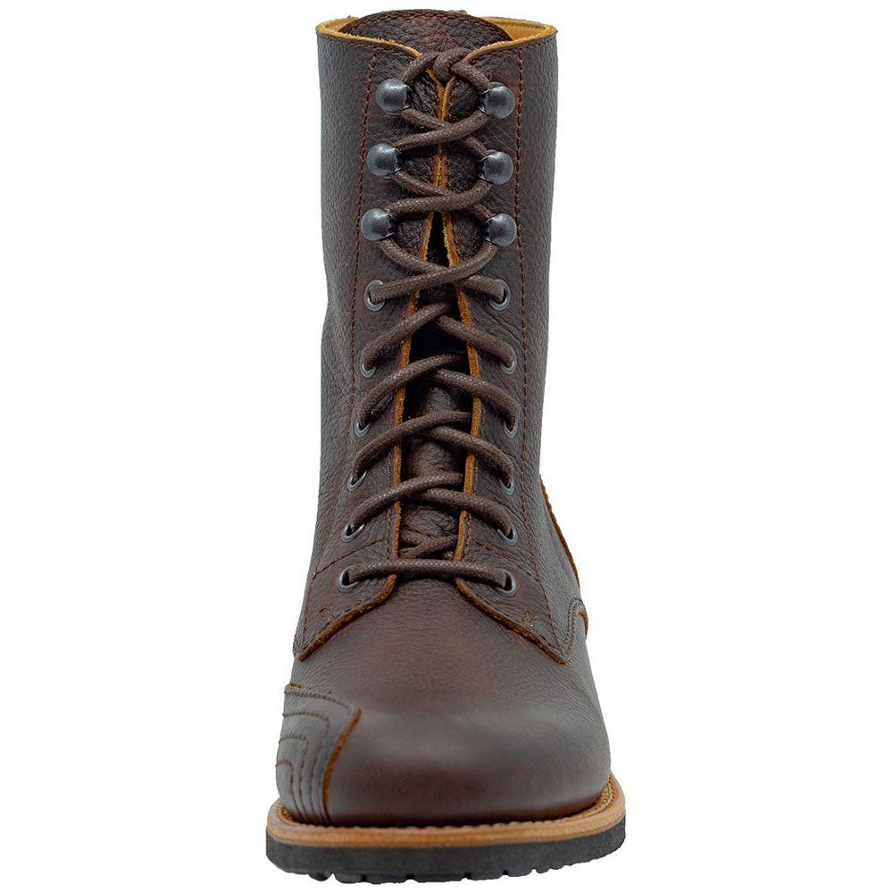 Rokker Urban Rebel Ladies Leather Boots Brown - FREE UK Shipping, FREE 365 Day Returns | Moto Central