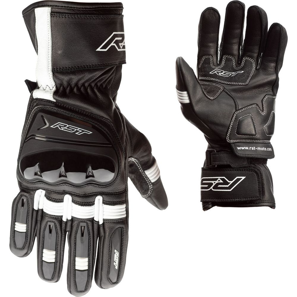 RST Pilot CE Gloves Black / White - FREE UK Shipping, FREE 365 Day Returns | Moto Central