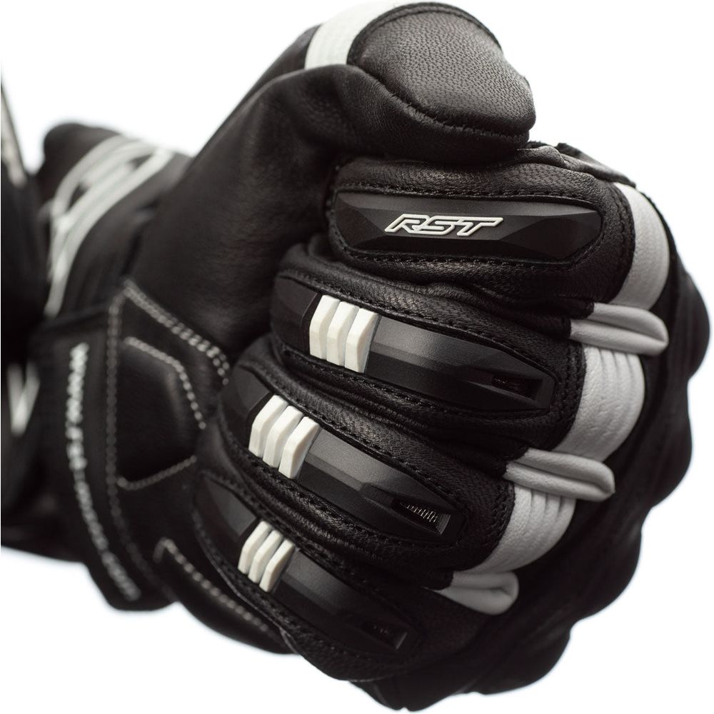 RST Pilot CE Gloves Black / White - FREE UK Shipping, FREE 365 Day Returns | Moto Central