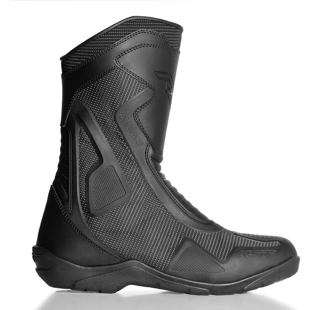 RST Atlas CE Waterproof Boots Black - FREE UK Shipping, FREE 365 Day Returns | Moto Central