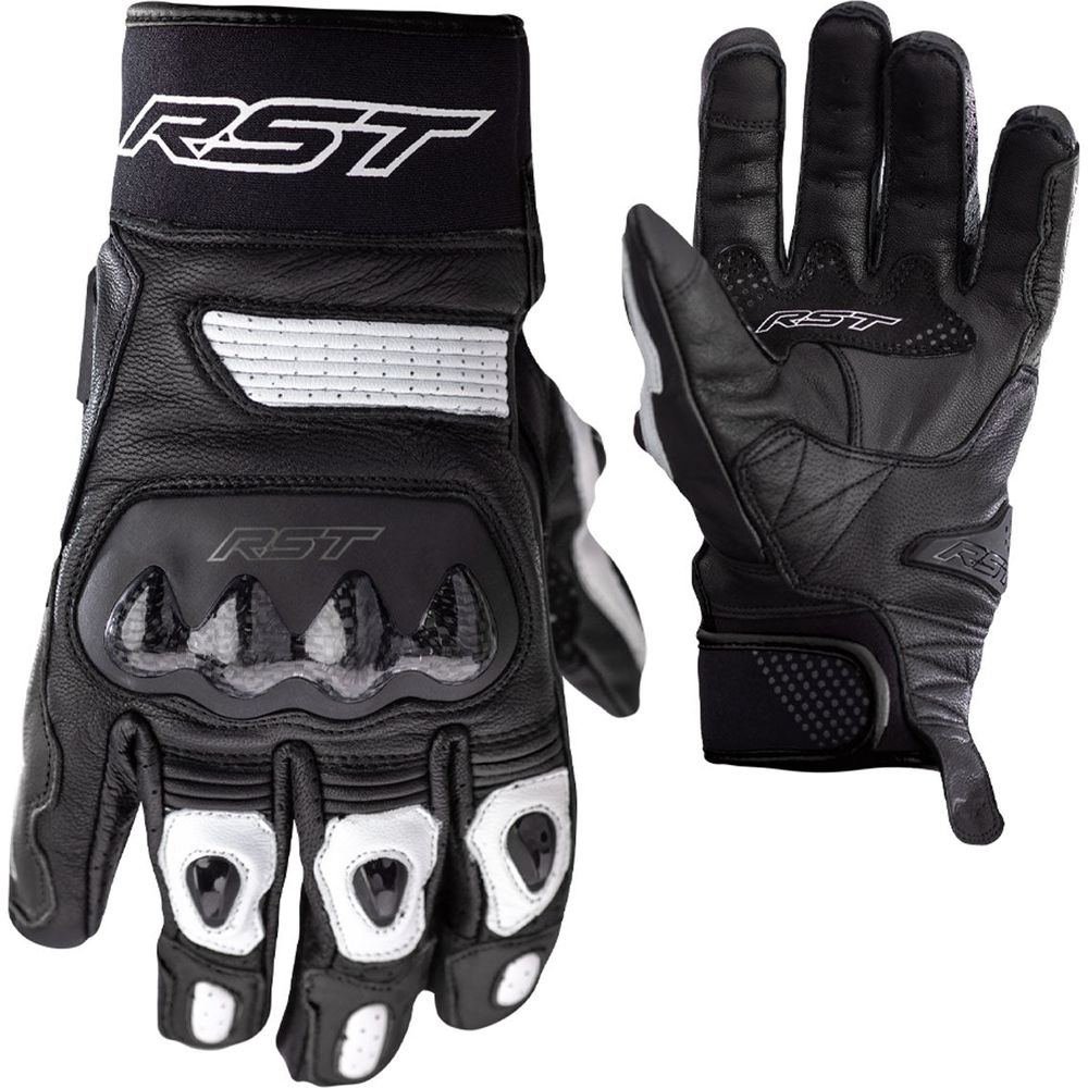 RST Freestyle 2 CE Gloves Black / White / White - FREE UK Shipping, FREE 365 Day Returns | Moto Central