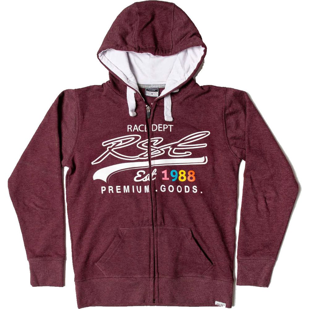 RST Full Zip Ladies Casual Hoodie Burgundy