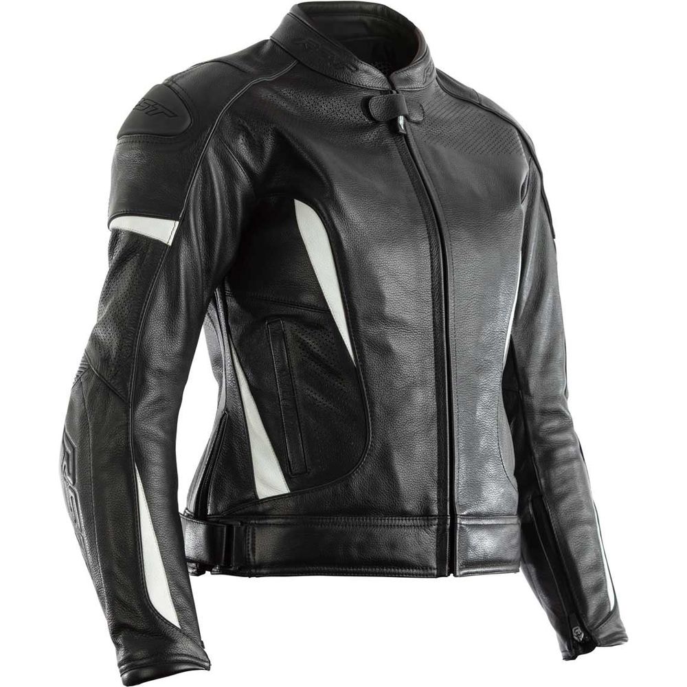 RST GT CE Ladies Leather Jacket Black / White