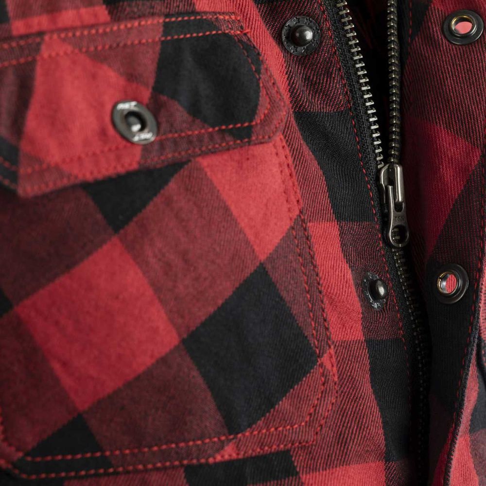 RST Lumberjack CE Textile Shirt Red Check - FREE UK Shipping, FREE 365 Day Returns | Moto Central