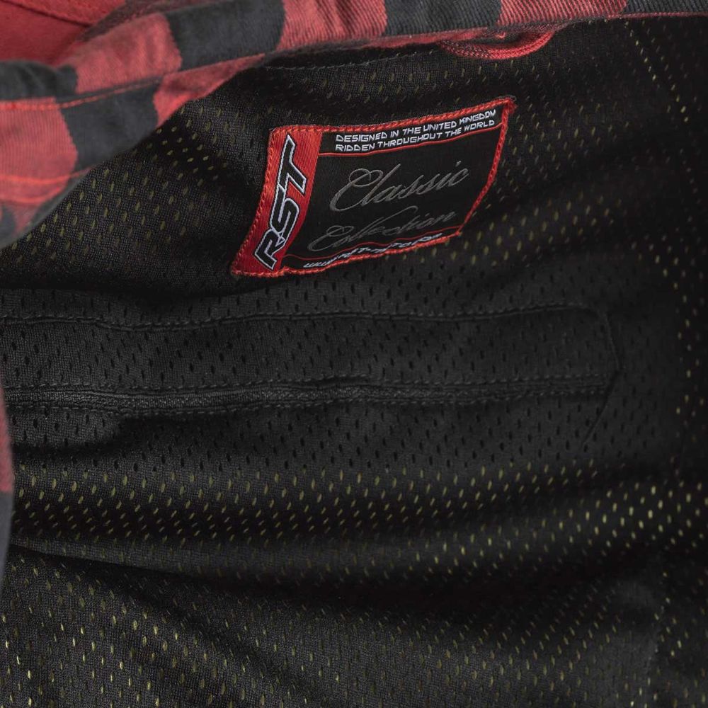 RST Lumberjack CE Textile Shirt Red Check - FREE UK Shipping, FREE 365 Day Returns | Moto Central