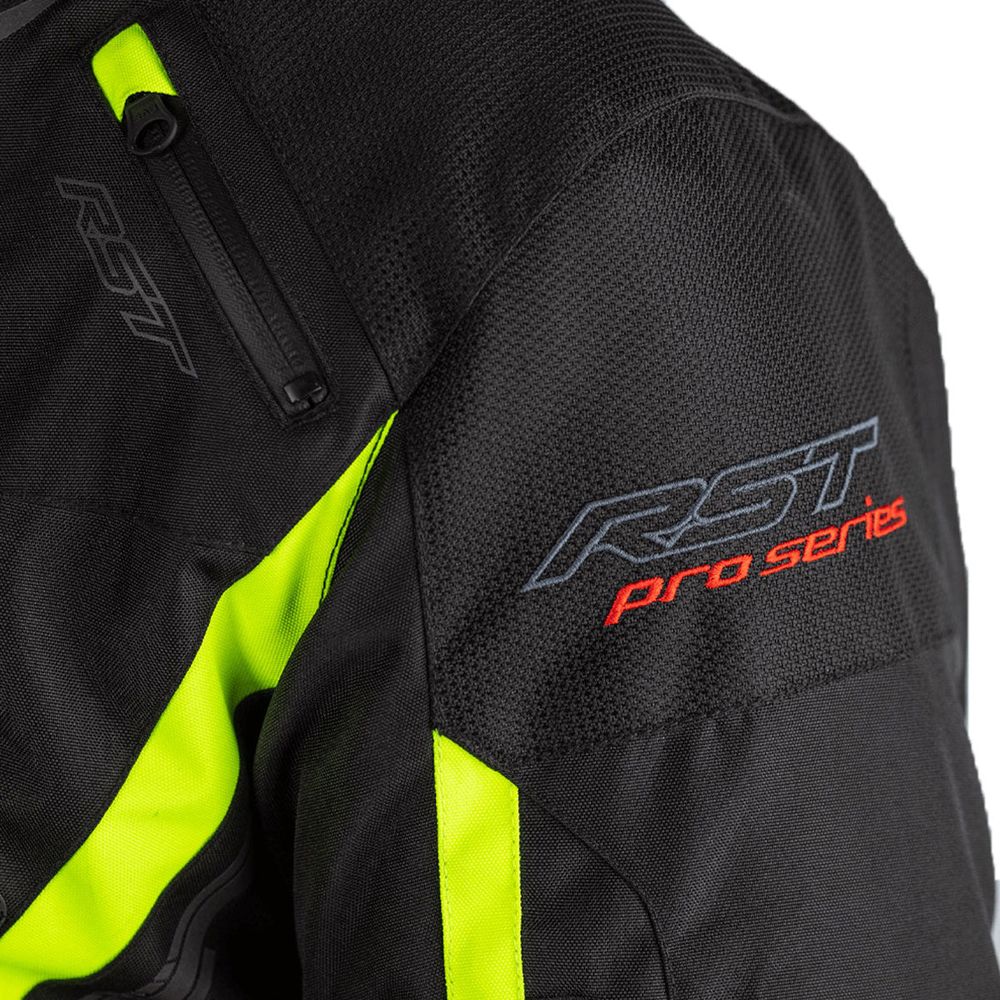 RST Pro Series Paragon 6 CE Textile Jacket Black / Fluo Yellow - FREE UK Shipping, FREE 365 Day Returns | Moto Central