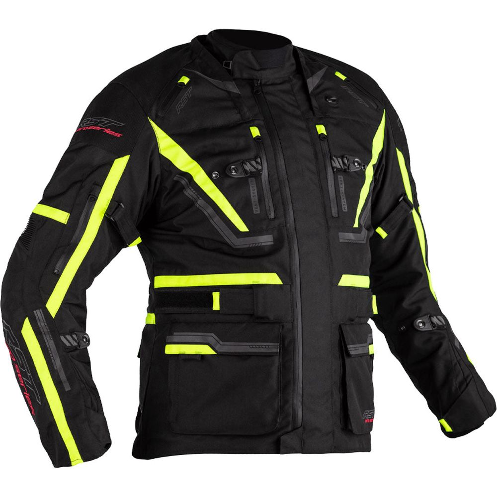 RST Pro Series Paragon 6 CE Textile Jacket Black / Fluo Yellow - FREE UK Shipping, FREE 365 Day Returns | Moto Central