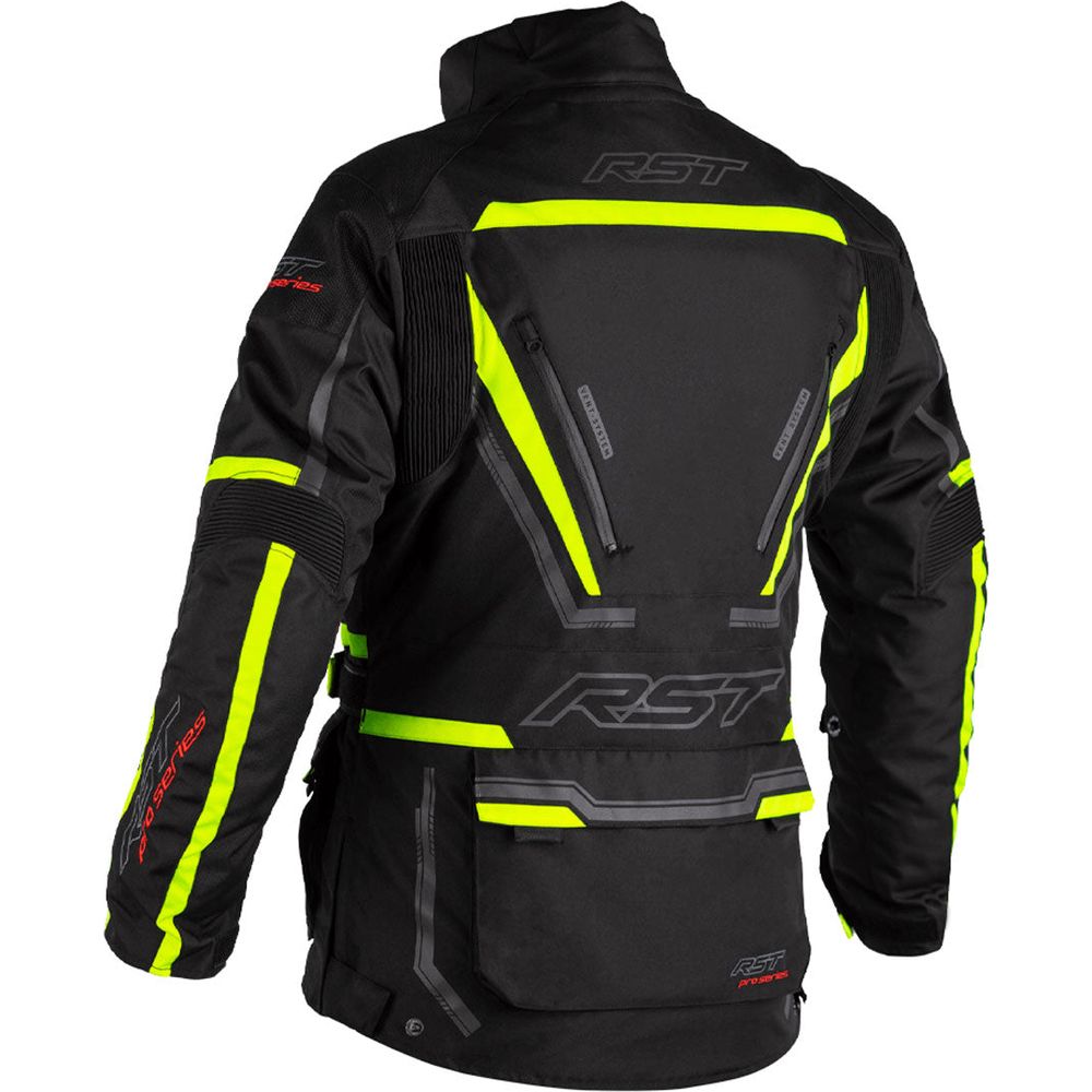 RST Pro Series Paragon 6 CE Textile Jacket Black / Fluo Yellow - FREE UK Shipping, FREE 365 Day Returns | Moto Central