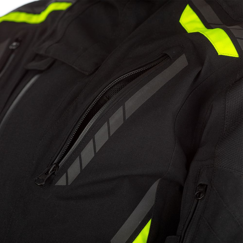 RST Pro Series Pathfinder CE Touring Textile Jacket Black / Fluo Yellow - FREE UK Shipping, FREE 365 Day Returns | Moto Central