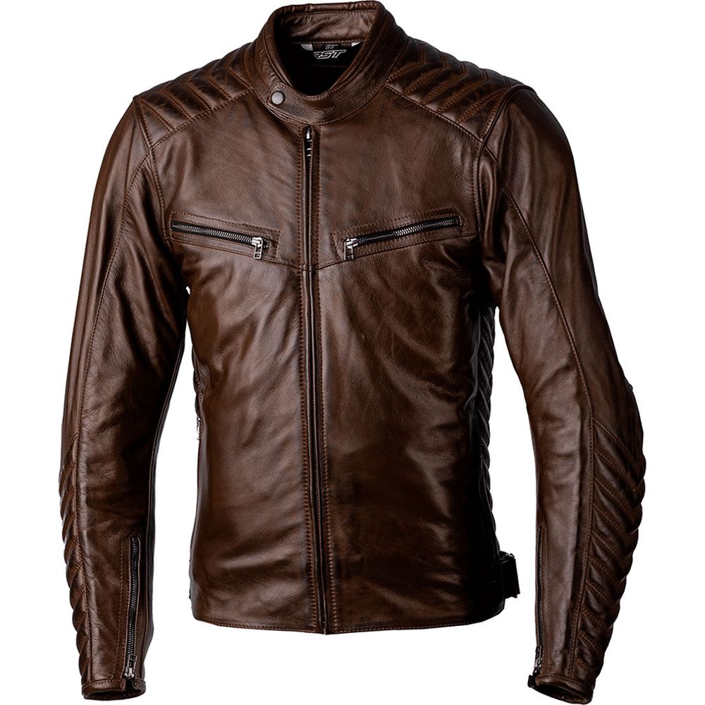 RST Roadster 3 CE Leather Jacket Brown