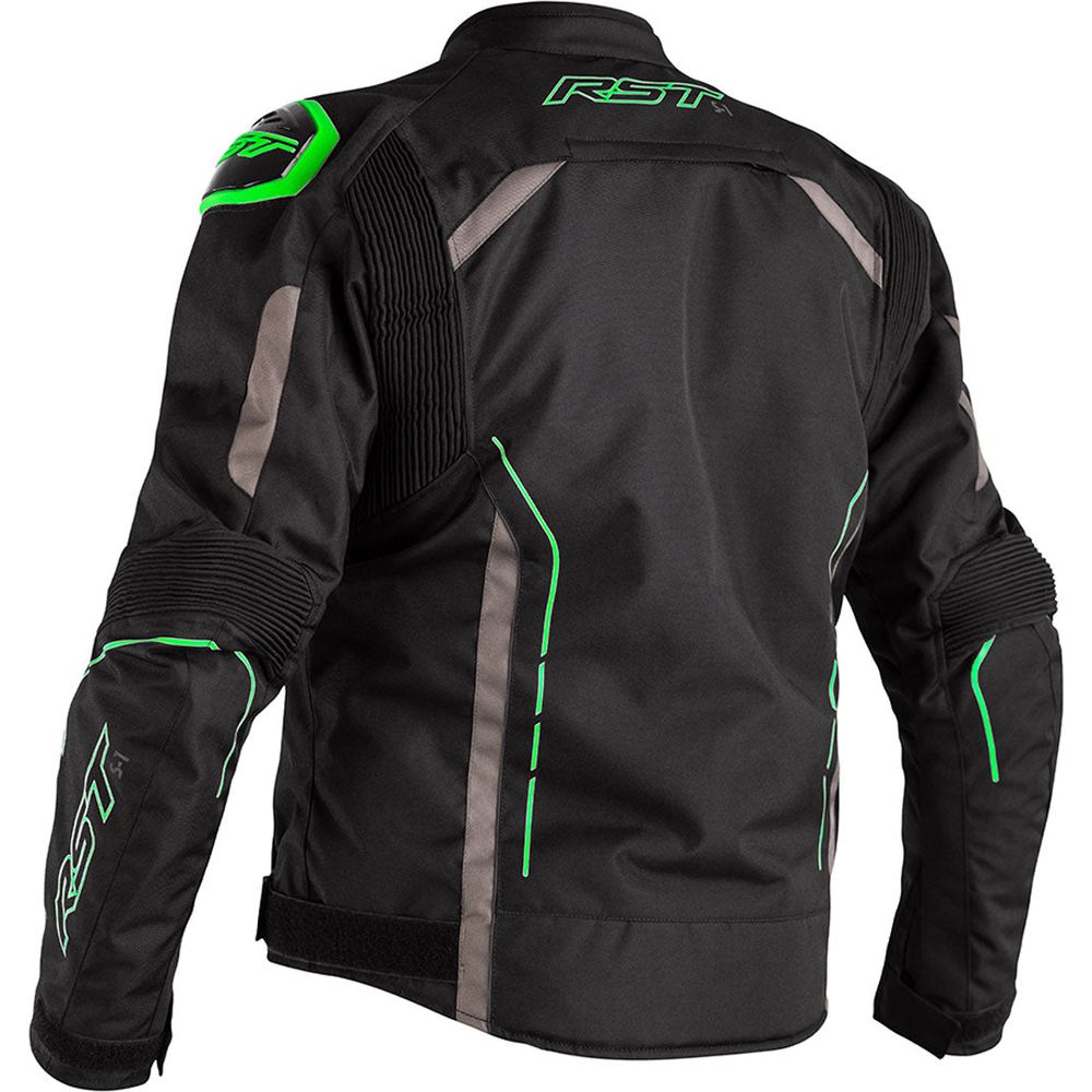 RST S1 CE Textile Jacket Black / Grey / Neon Green - FREE UK Shipping, FREE 365 Day Returns | Moto Central