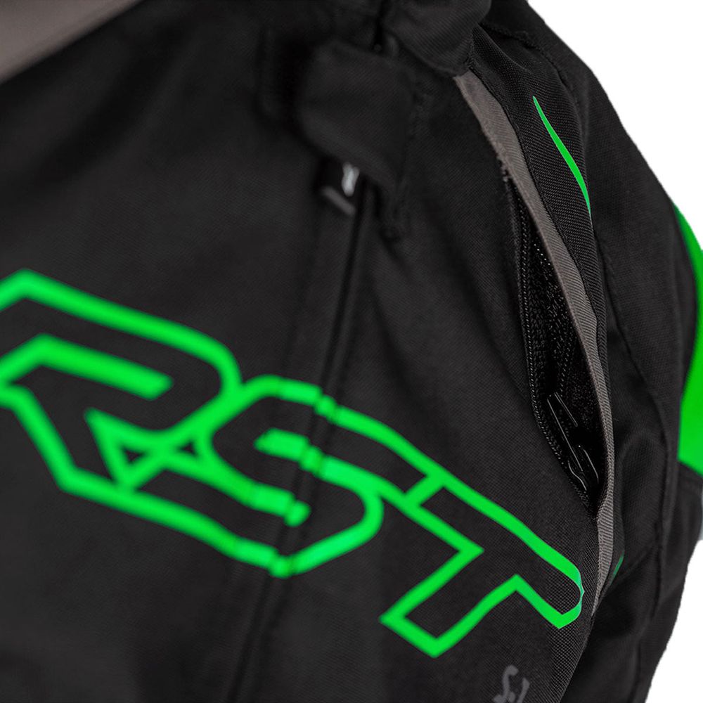 RST S1 CE Textile Jacket Black / Grey / Neon Green - FREE UK Shipping, FREE 365 Day Returns | Moto Central