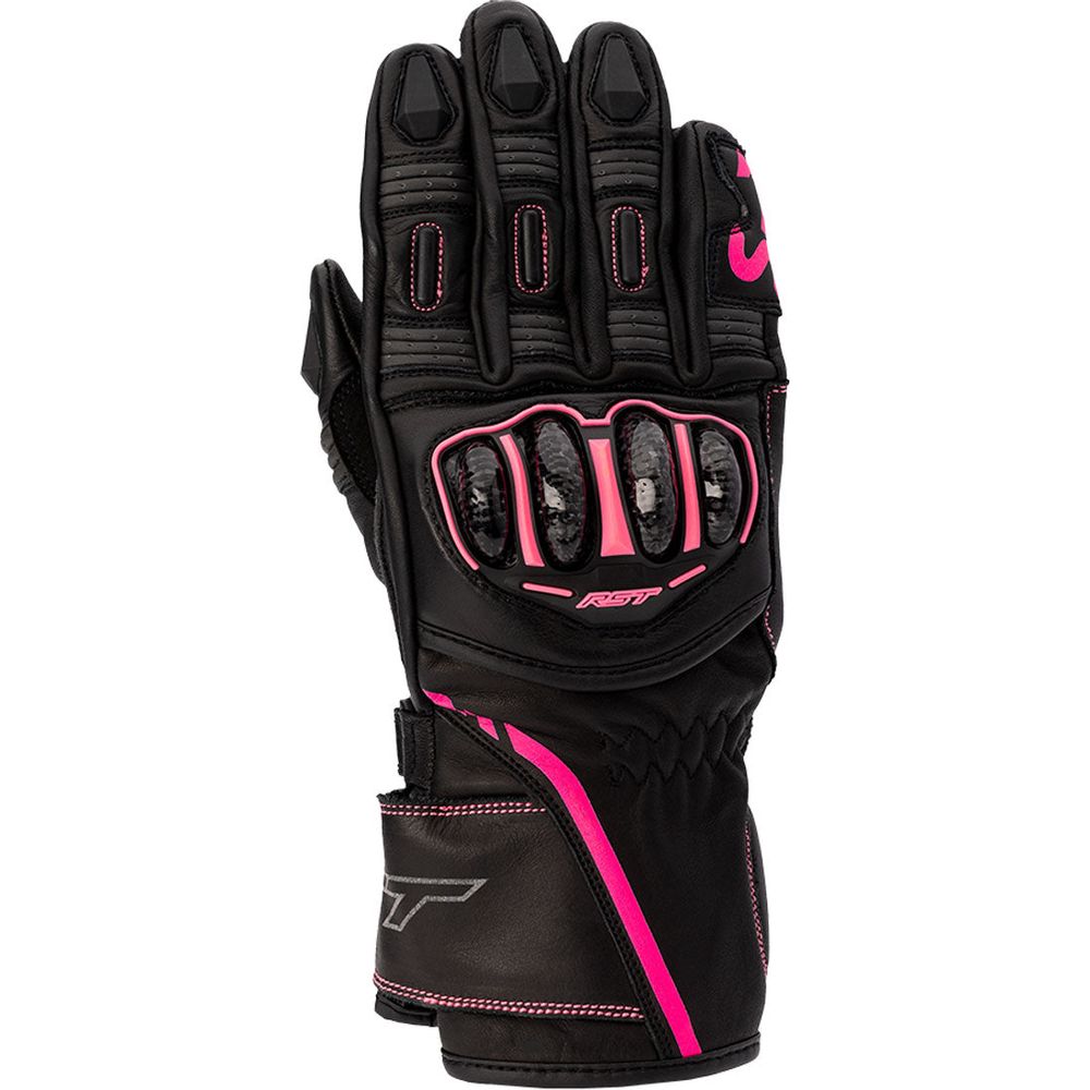 RST S1 CE Ladies Gloves Black / Neon Pink