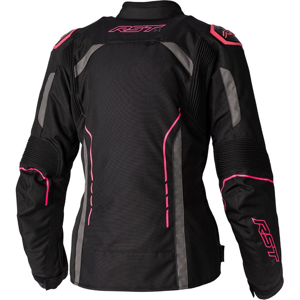 RST S1 CE Ladies Textile Jacket Black / Neon Pink