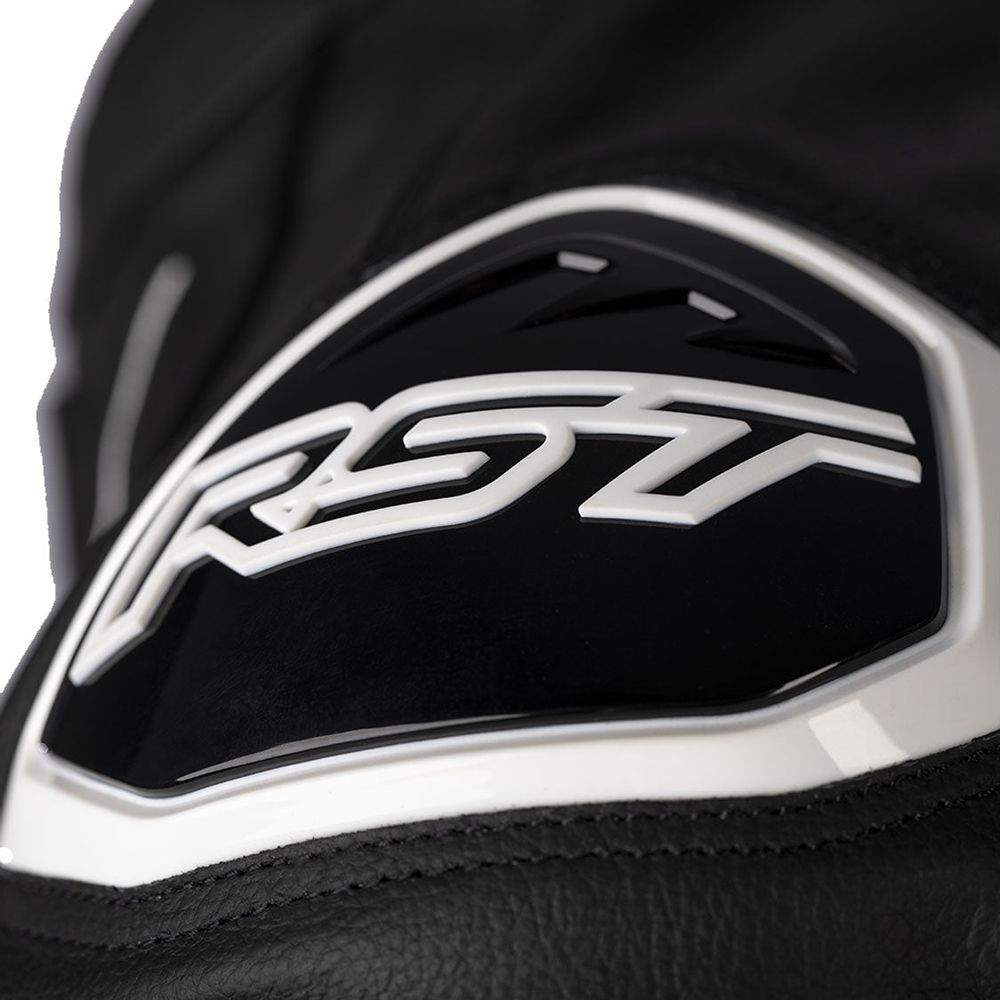 RST S1 CE Leather Jacket Black / Black / White