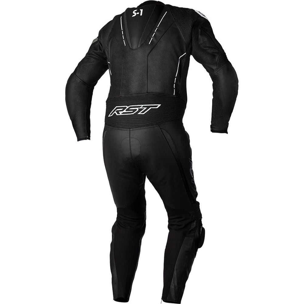 RST S1 CE Leather Suit Black / Black / White - FREE UK Shipping, FREE 365 Day Returns | Moto Central