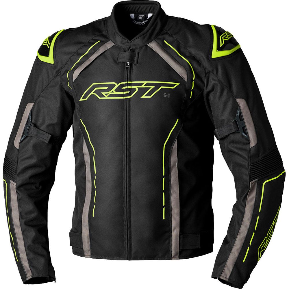 RST S1 CE Textile Jacket Black / Grey / Fluo Yellow