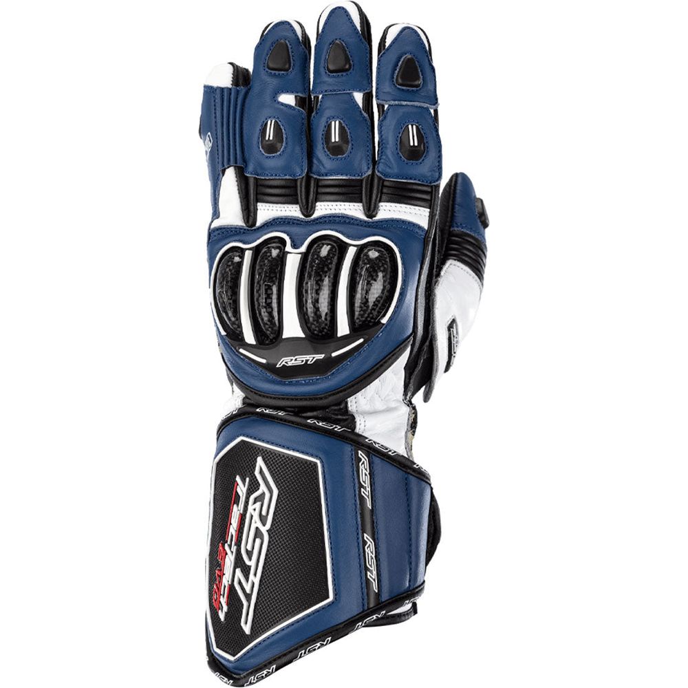 RST Tractech Evo 4 CE Gloves Blue / White / Black - FREE UK Shipping, FREE 365 Day Returns | Moto Central